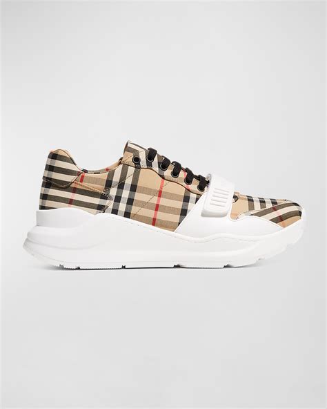 burberry shoes regis|Burberry Regis Check Trainer Sneakers .